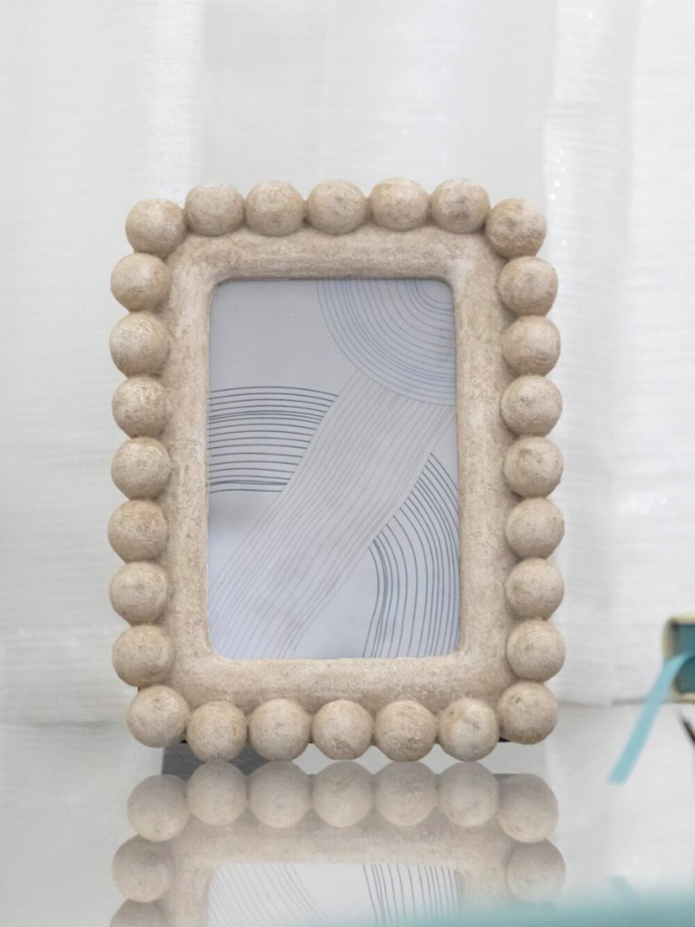 4X6 Artisan Sandstone Bubble Tabletop Picture Frame
